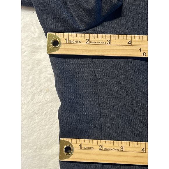 Hart Schaffner Marx 44L 37x32 Solid Navy Blue Nailhead Quality 2 Piece Suit - Picture 10 of 16